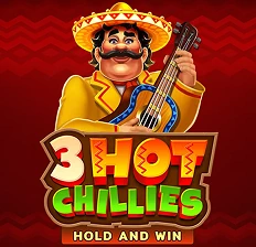 3 Hot Chillies Hold and Win Mexican mariachi-themed slot with guitarist at Crowngreen casino